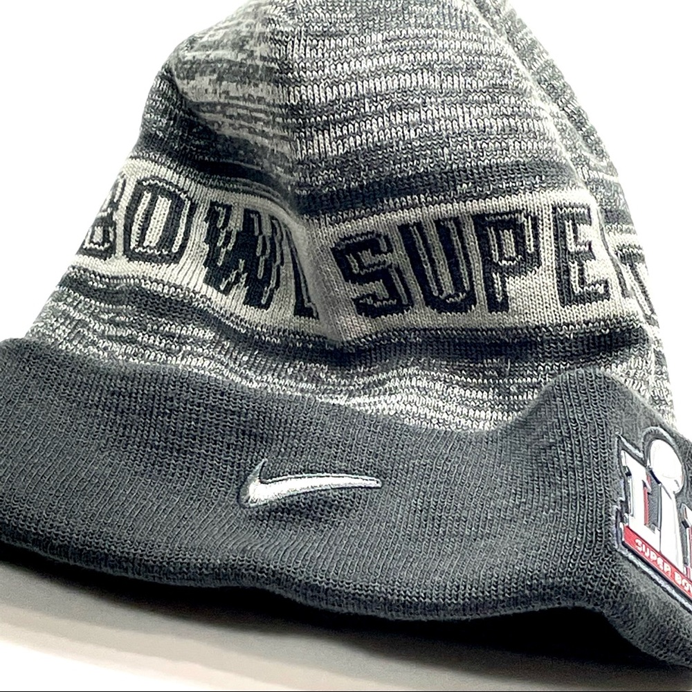 Nike Super Bowl LII Winter Beanie Hat Cap S7 Ash Acrylic Blend Cuffed NWOT New